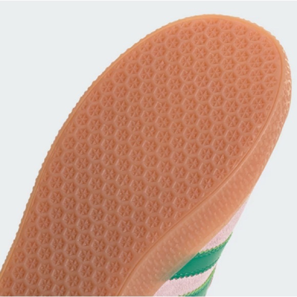 Adidas Gazelle Suede Pink and Green Shoes - Picture 3 of 4